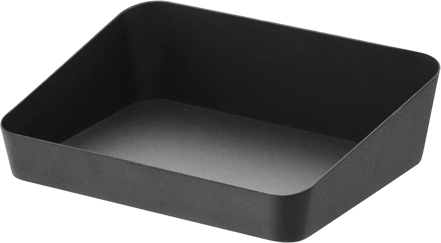 Sloped Steel Space-Saving Large Vanity Tray in Black