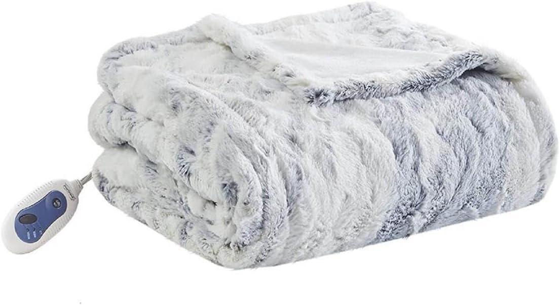 Beautyrest Zuri Oversized Heated Faux Fur Throw