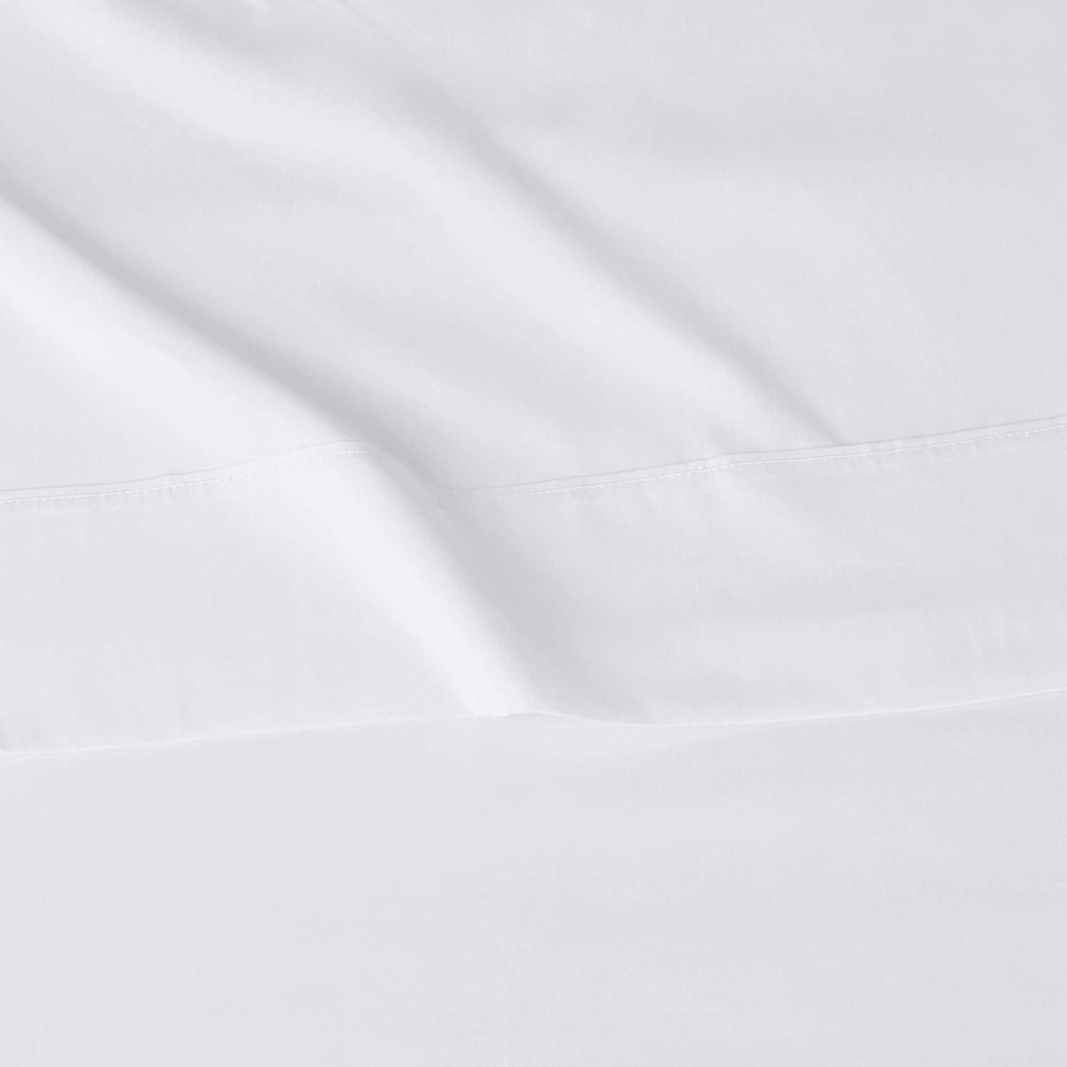 Bright White Queen Deep Pocket Microfiber Bed Sheet Set