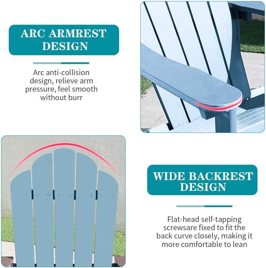 Turquoise Foldable Wooden Adirondack Patio Chair