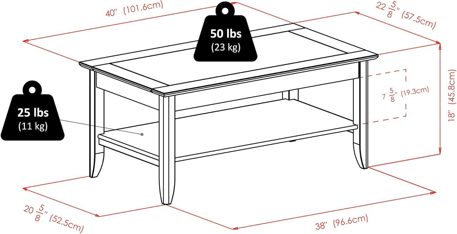 Santino Transitional Rectangular Coffee Table in Oyster Gray