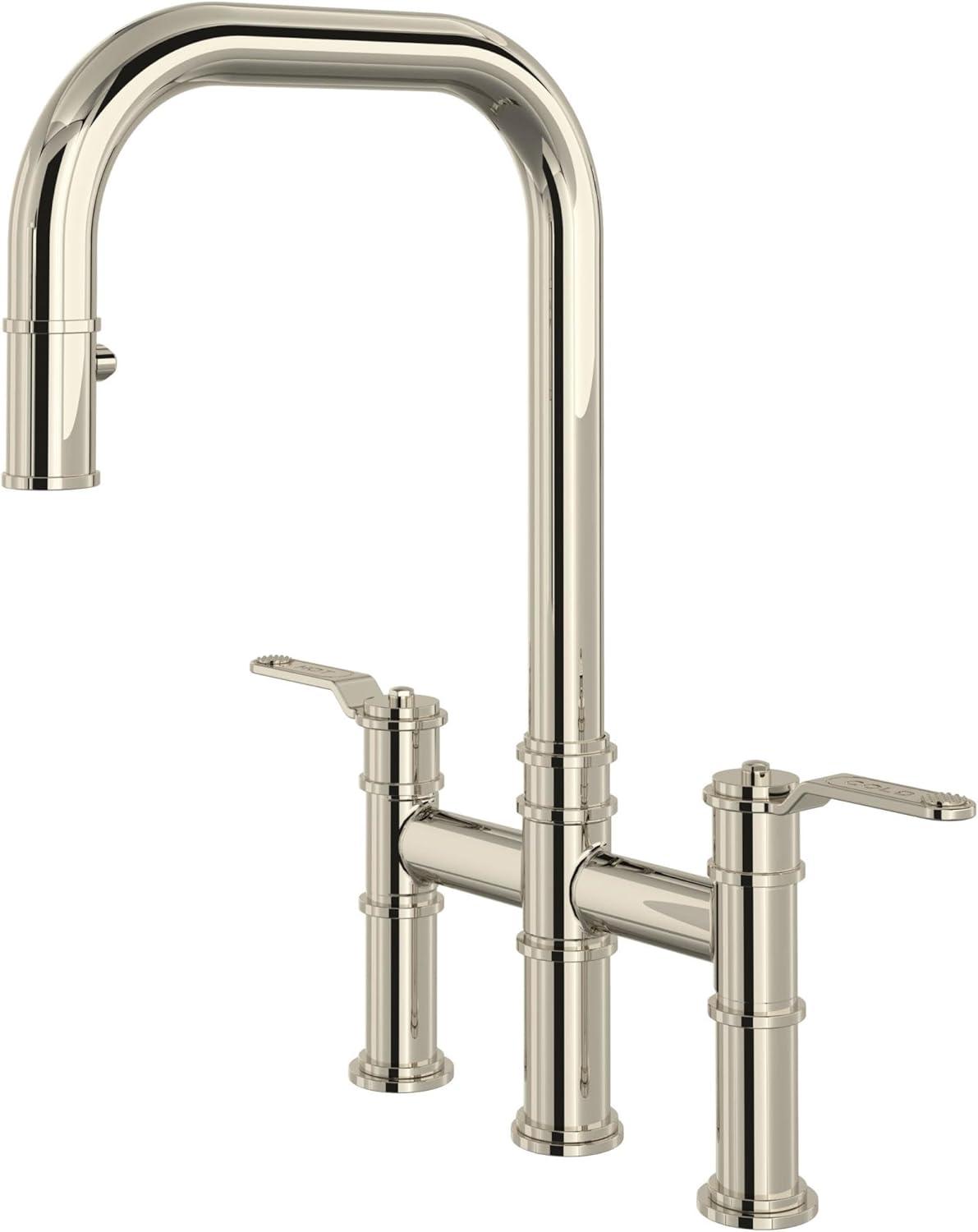 Armstrong Pull-Down Bridge Kitchen Faucet With U-Spout