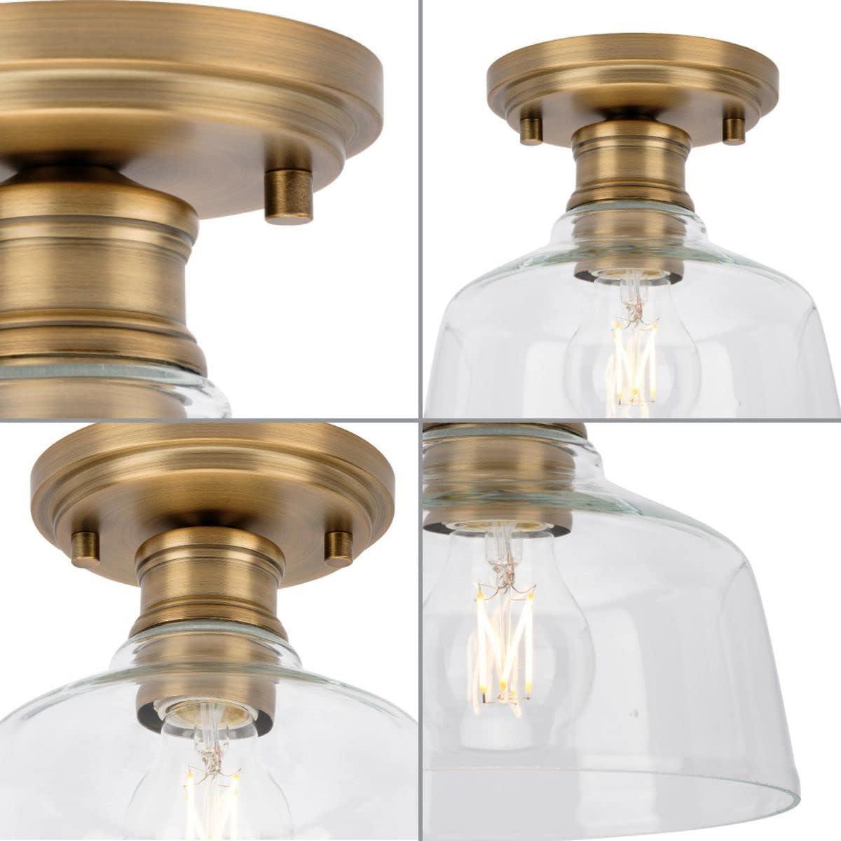 Glass Semi Flush Mount