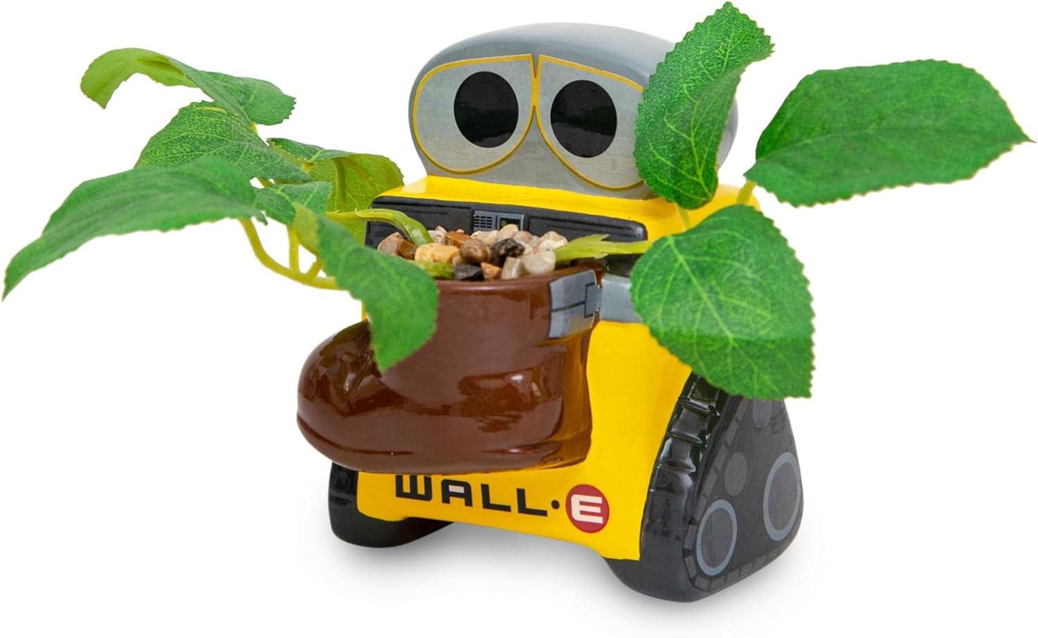 Pixar WALL-E Inspired 4" Ceramic Mini Planter with Faux Succulent