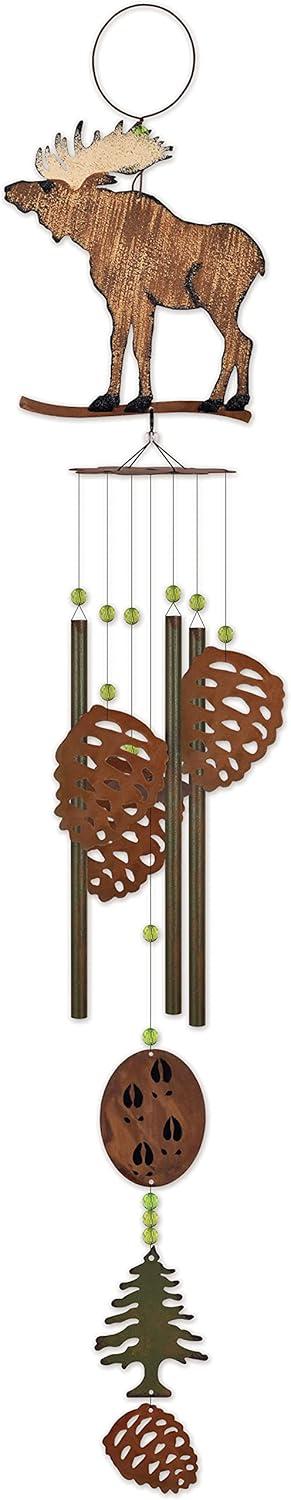 Sunset Vista Designs 93874 Wilderness Wonders-36-Inch Handcrafted Wind Chime, 36-Inch, Moose