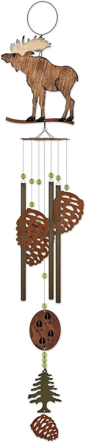 Sunset Vista Designs 93874 Wilderness Wonders-36-Inch Handcrafted Wind Chime, 36-Inch, Moose