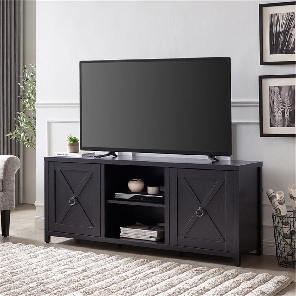 Evelyn&Zoe Granger Rectangular TV Stand for TV's up to 65", Black