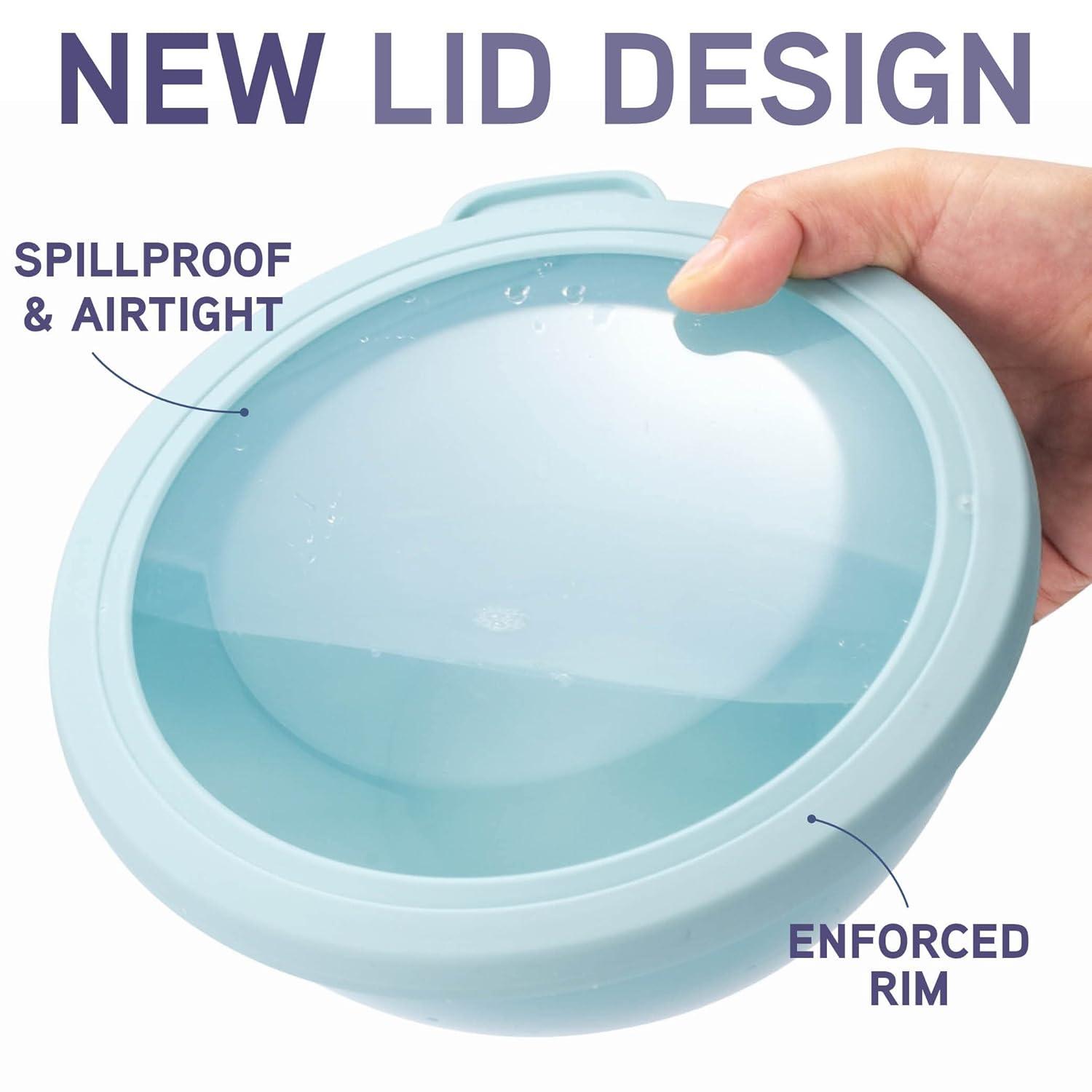 COOK WITH COLOR 12-Pc Mixing Bowls with Lids Set Plastic Bowls for Kitchen, Blue