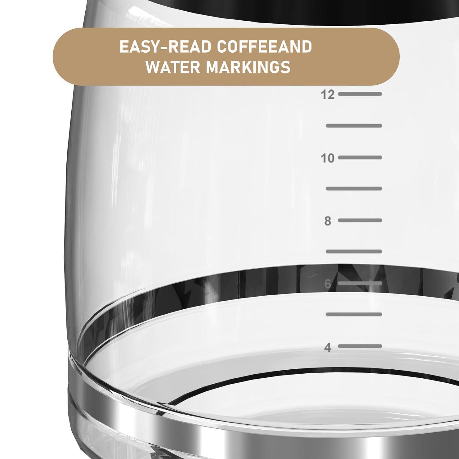 Cuisinart DCC-1200PRC 12-Cup Replacement Glass Carafe, Black