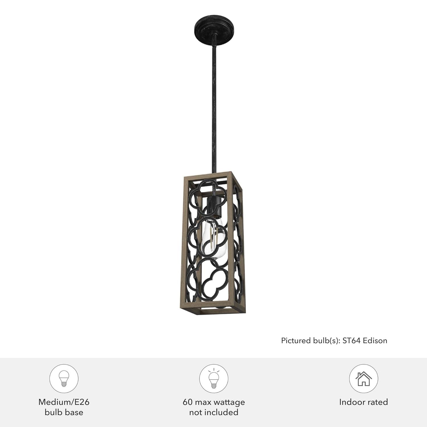 Hunter Fan Gablecrest 1 - Light Single Rectangle Pendant