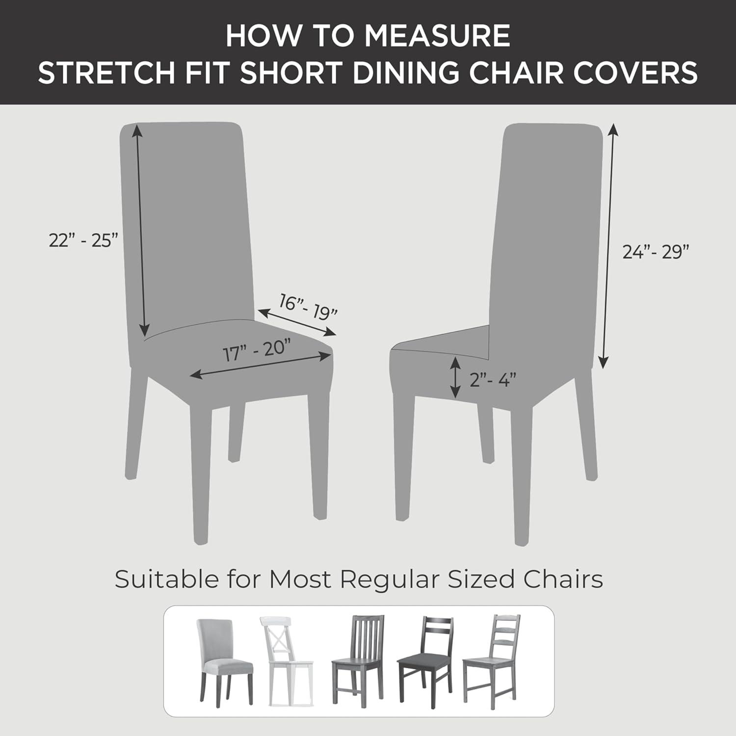 Taupe Stretch Pique Elegant Dining Chair Slipcover