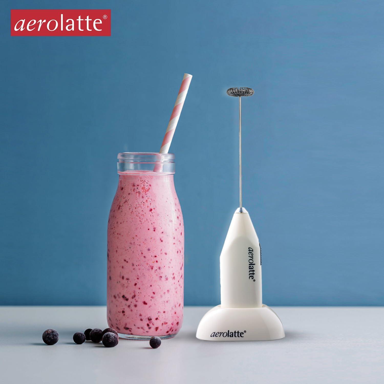 Aerolatte Milk Frother with Counter Stand, The Original Steam-Free Frother, Ivory