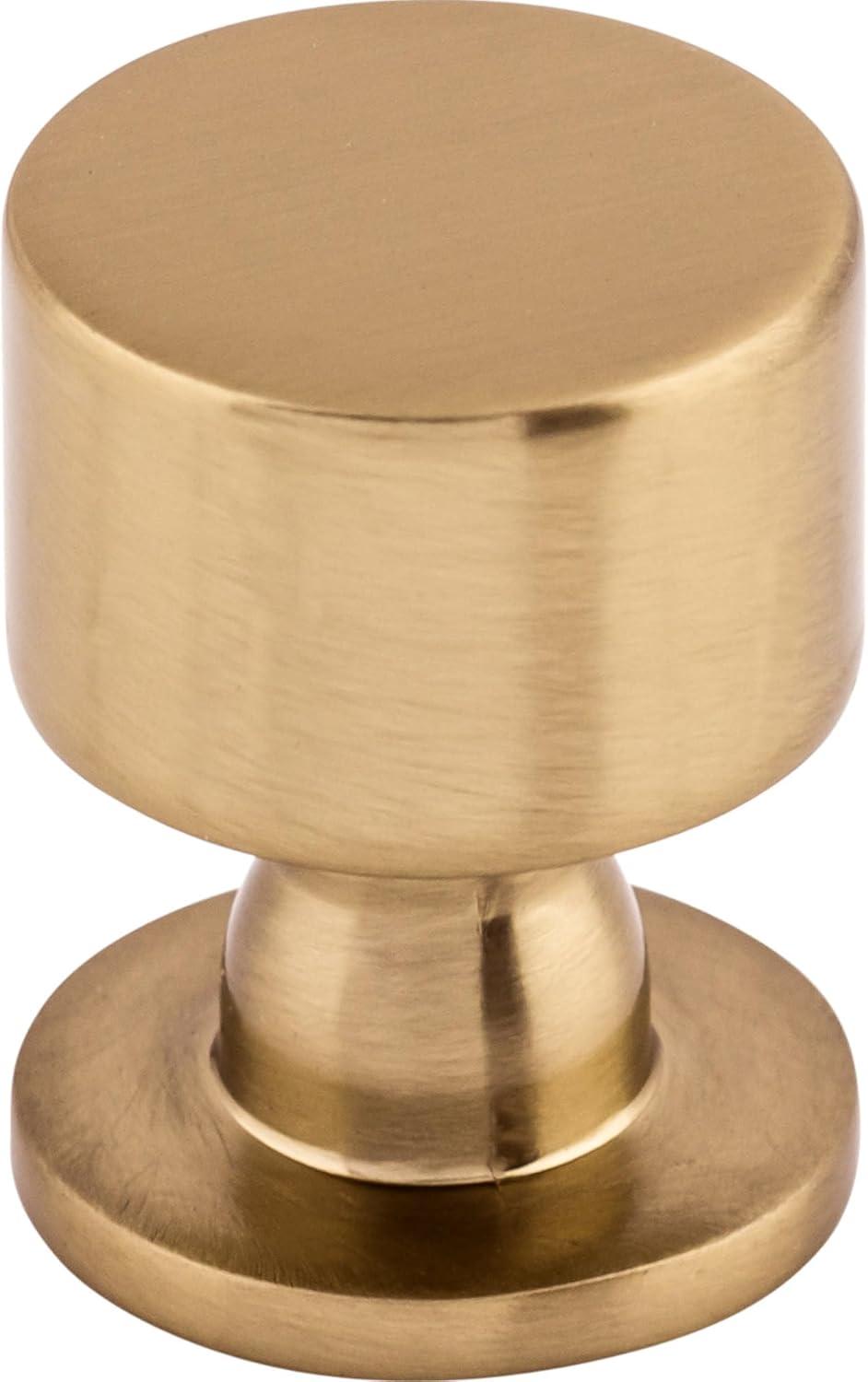 Honey Bronze Round Mushroom Cabinet Knob with Mounting Hardware