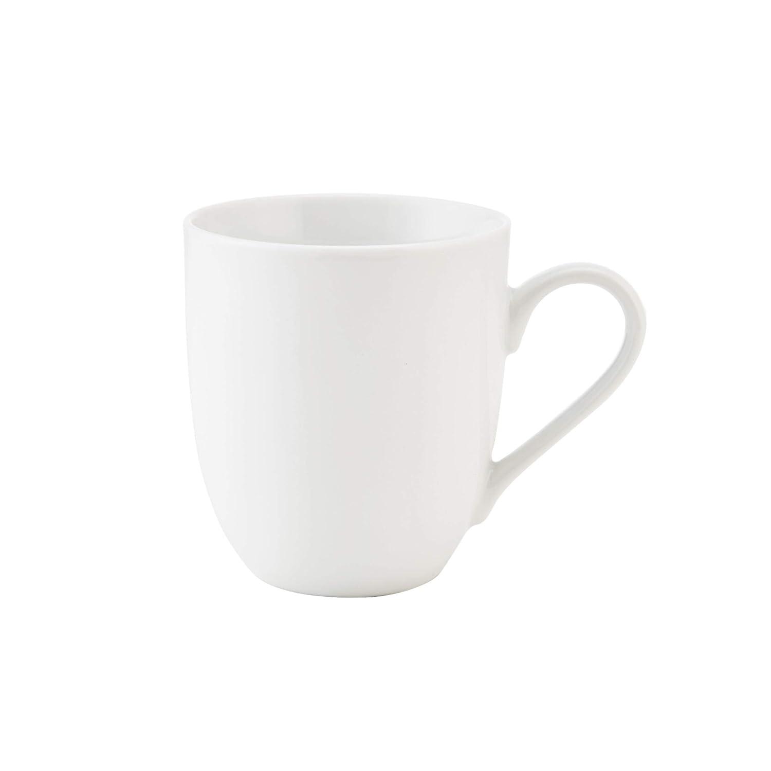 White Ceramic 12-Ounce Mug Set of Four