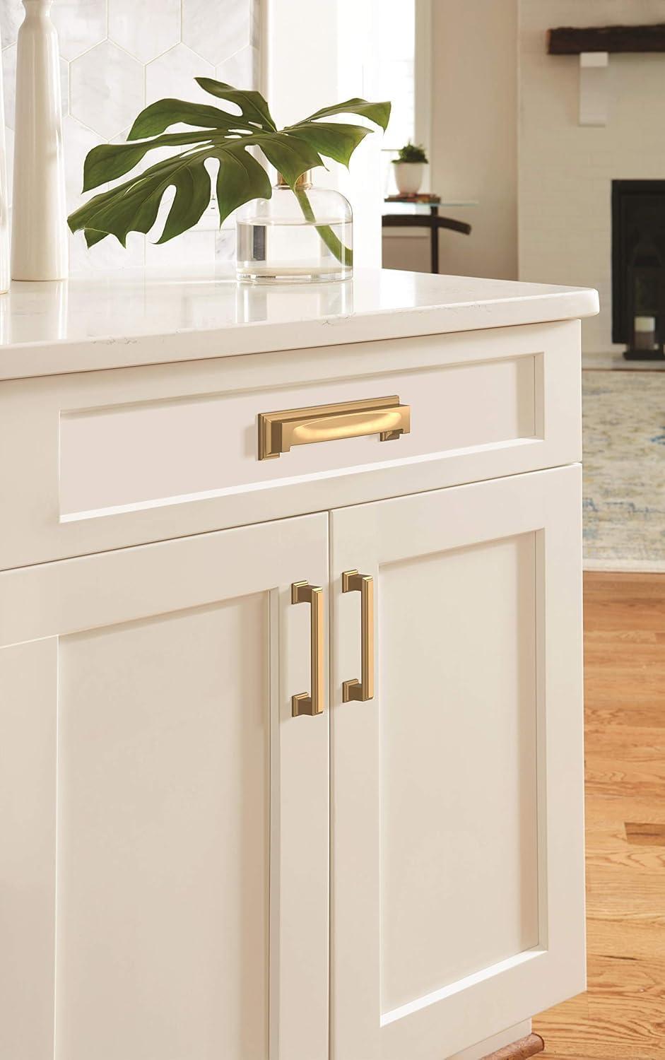 Amerock Appoint 7-9/16 inch (192mm) Center-to-Center Polished Nickel Cabinet Pull