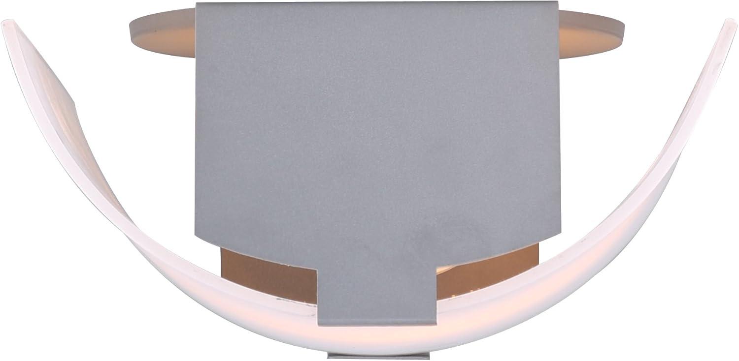 Grey and Opal Glass Modern Wall Sconce