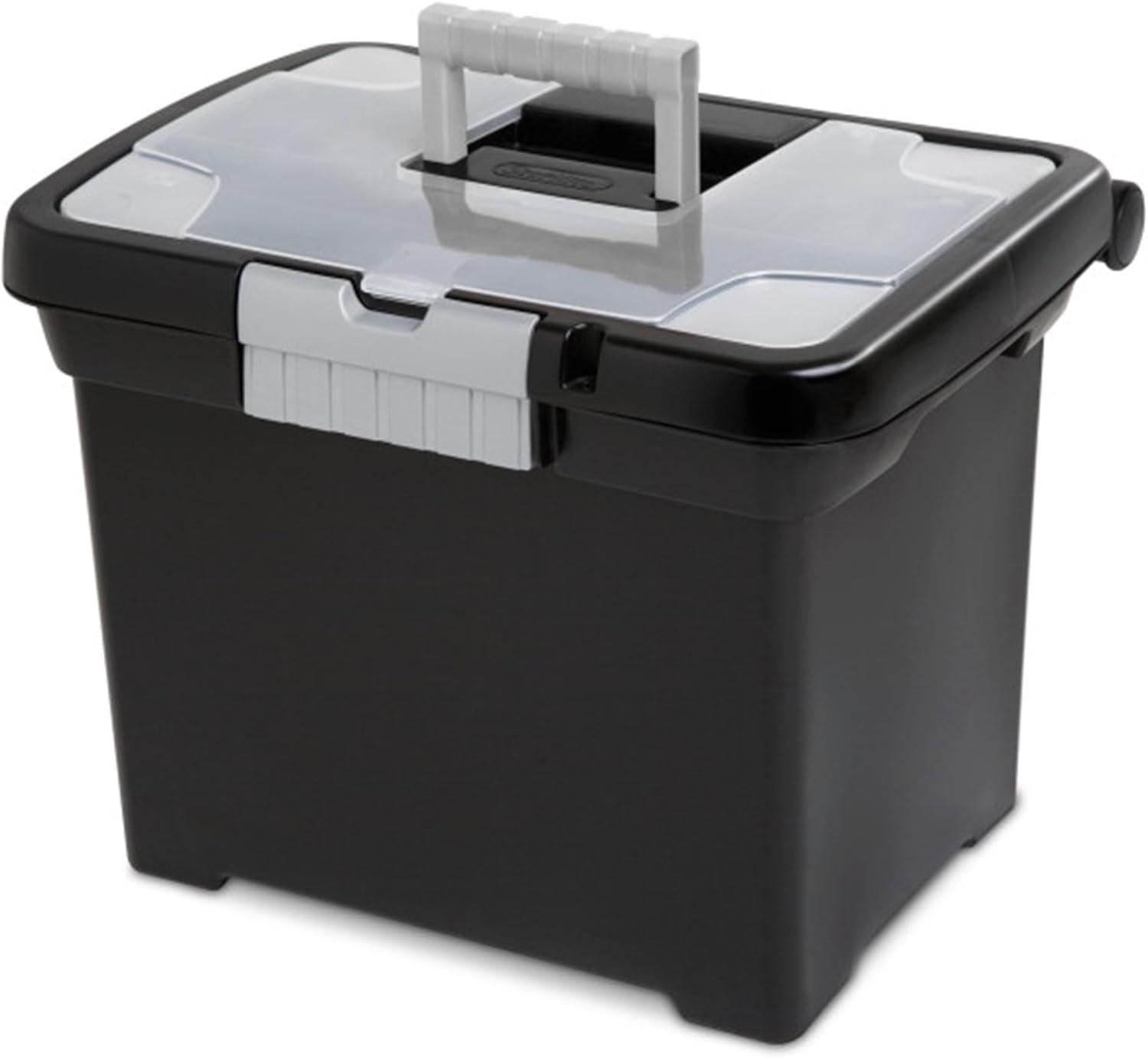Sterilite Portable Lockable File Plastic Box Set (Set of 8)