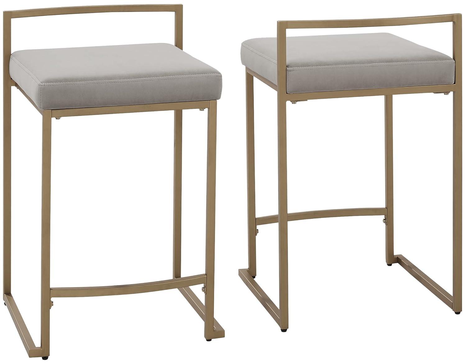 Progreso Upholstered Counter Stool with Metal Frame