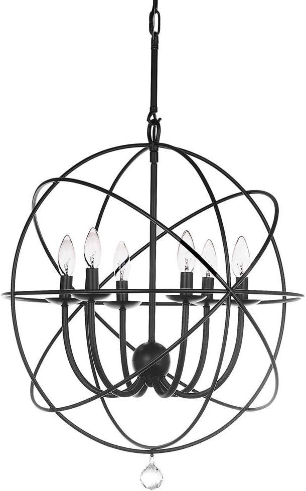 Evie Chandelier - LIT4521 - Black - Safavieh