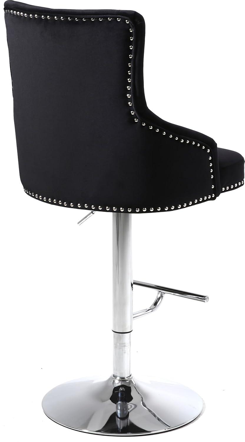 Meridian Furniture,Claude Black Velvet Adjustable Stool