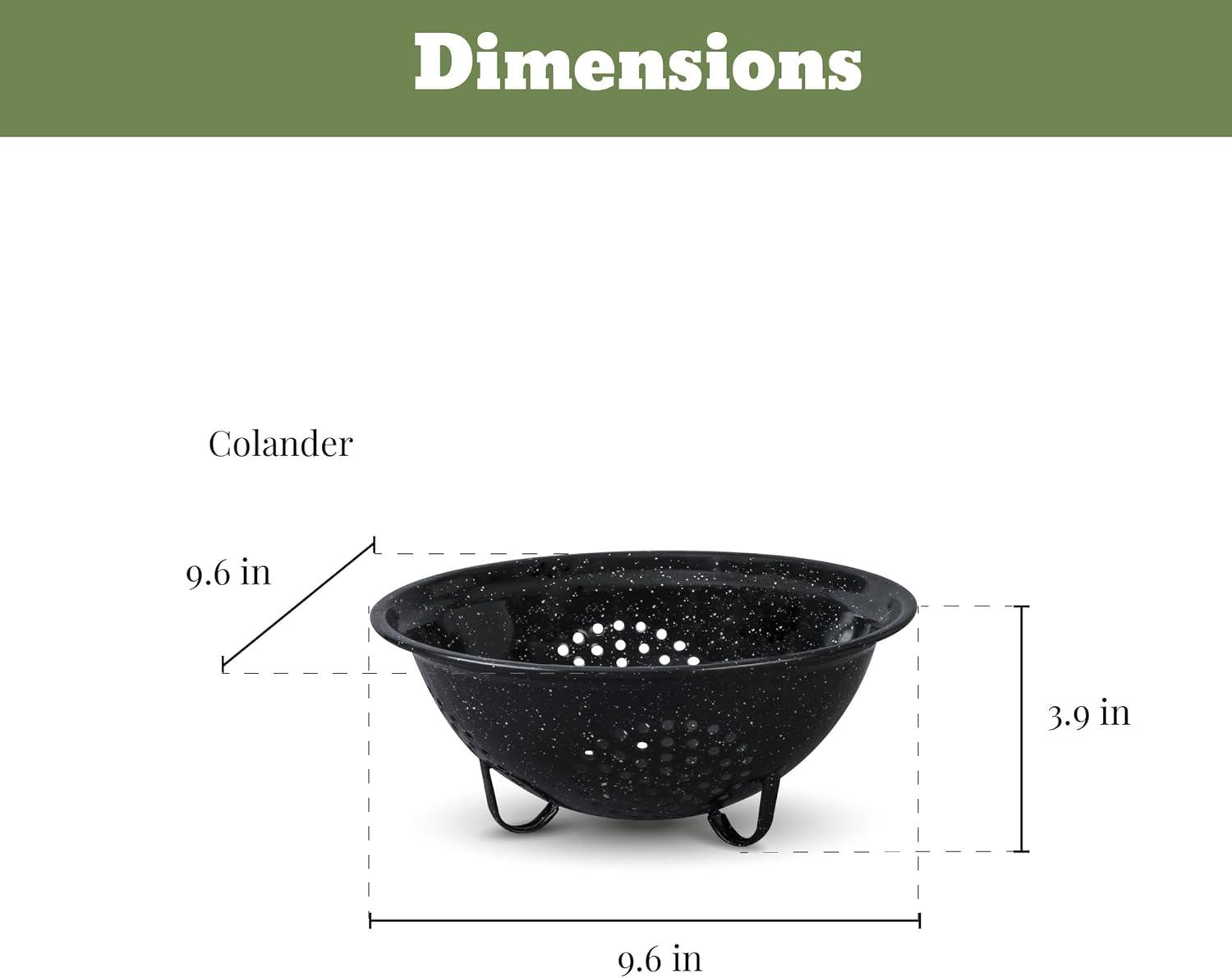 Granite Ware 9-Piece Enamelware Water Bath Canning Kit with 5 Essential Tools, Colander, and Rack – Complete Canning Supplies Starter Set