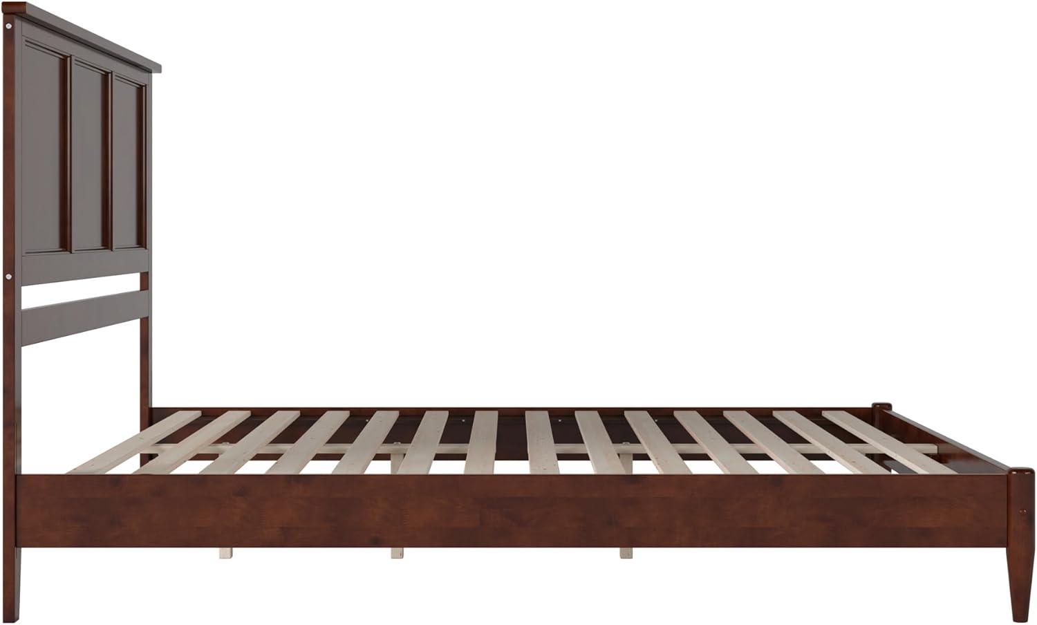 AFI Charlotte King Solid Wood Low Profile Platform Bed, Walnut