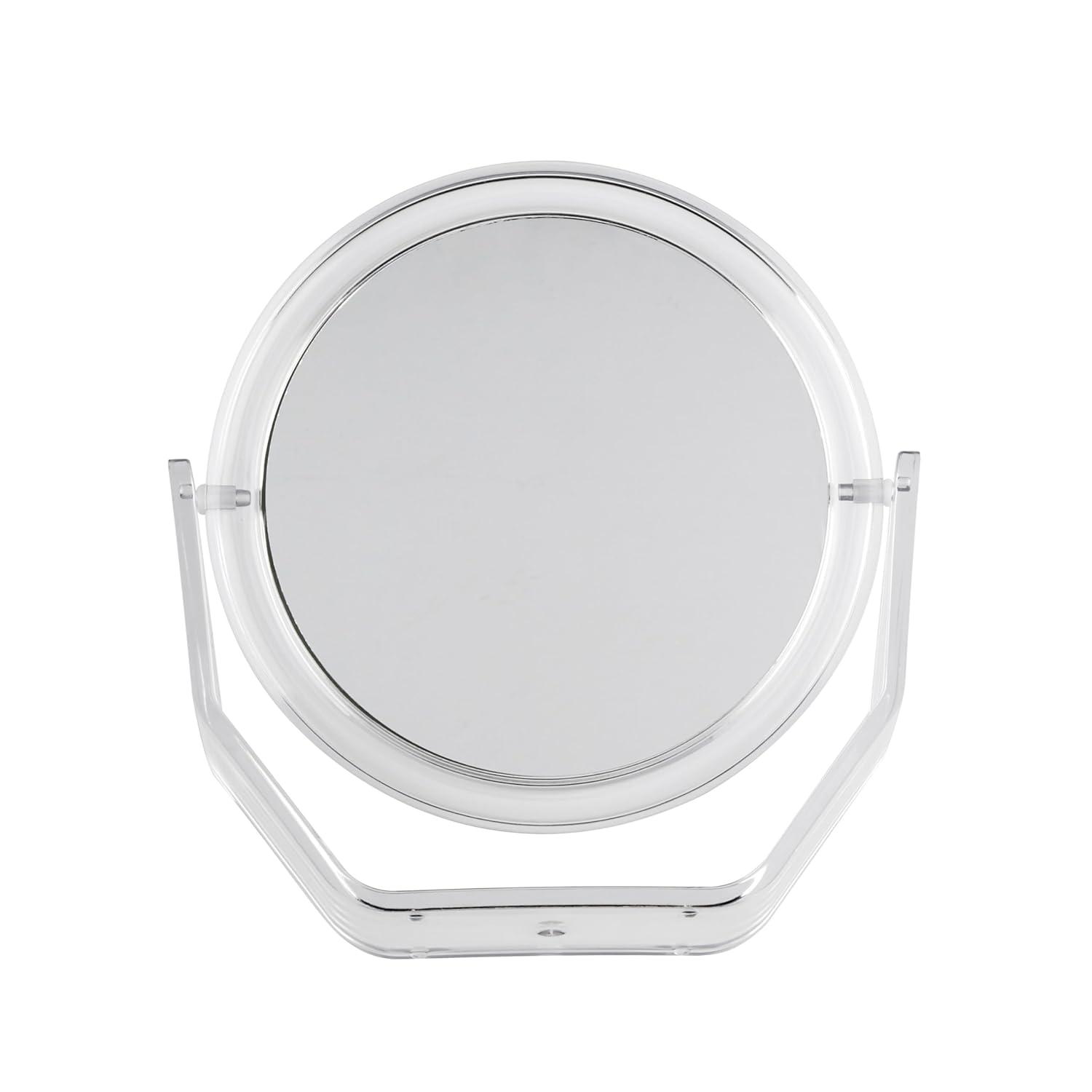 The Basik Edition by Conair Flip and View Stand Mirror - 1x/5x Magnification, Clear