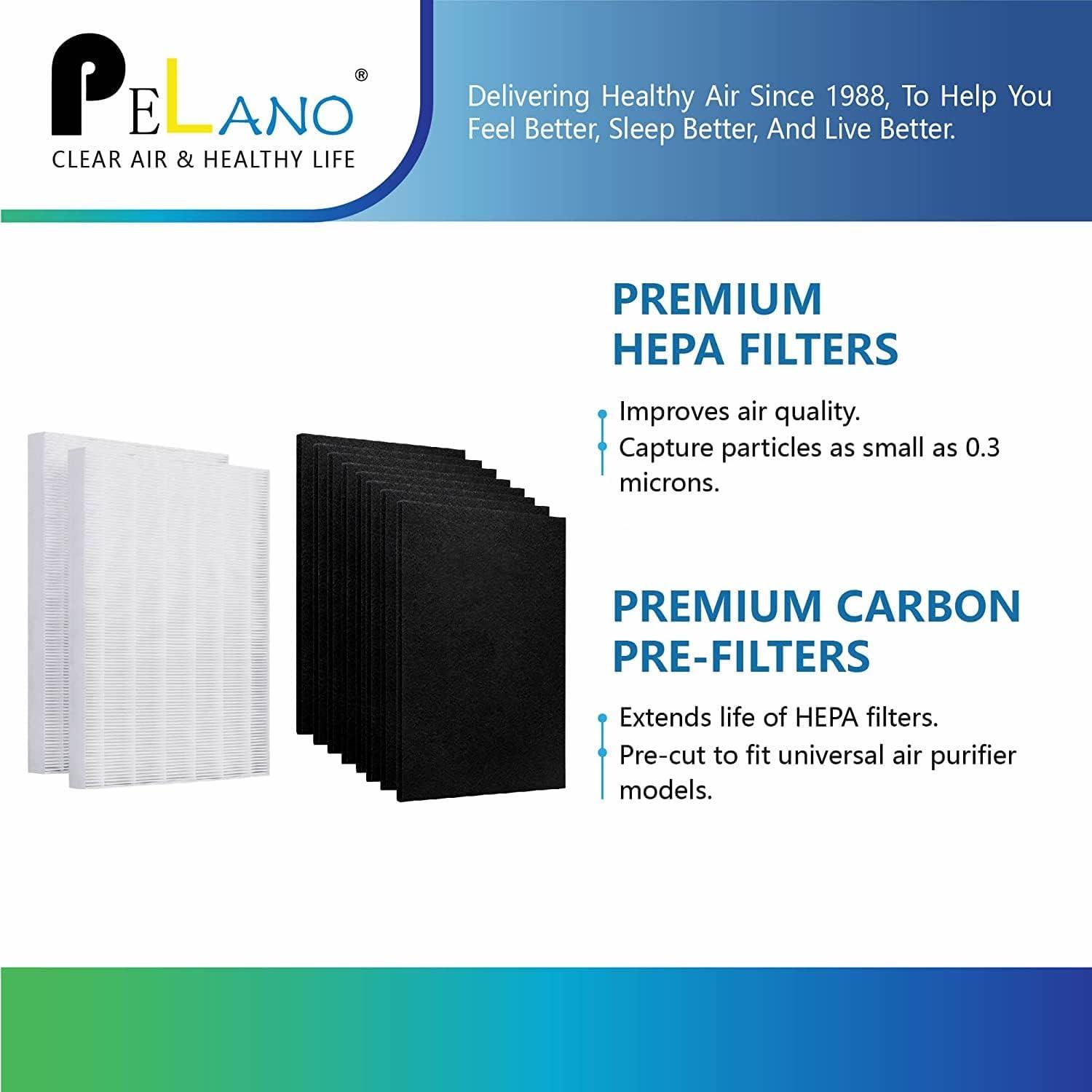 White and Black HEPA Activated Carbon Air Purifier Filters