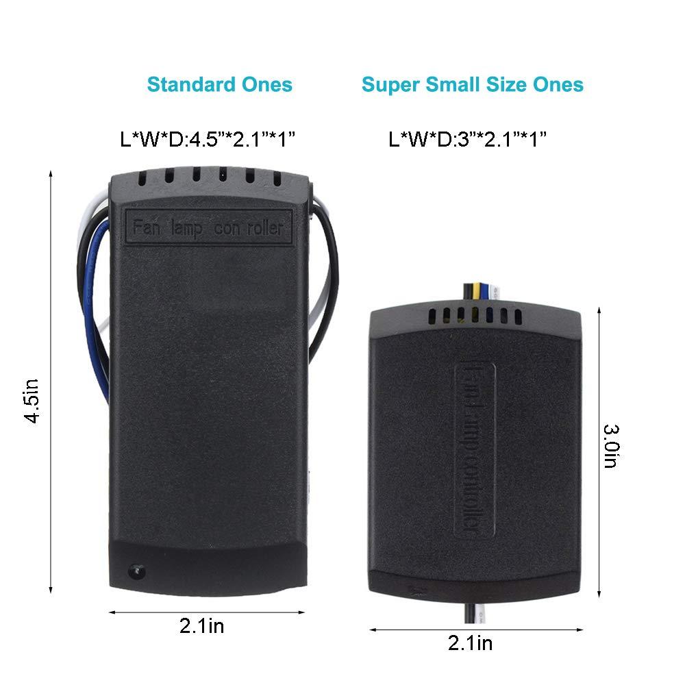 New Smaller Size Universal Ceiling Fans Light Remote Control Kit,3-in-1 Ceiling Fan Light Timing & Speed Remote for Hunter/Harbor Breeze/Westinghouse/Honeywell/Other Ceiling Fan lamp
