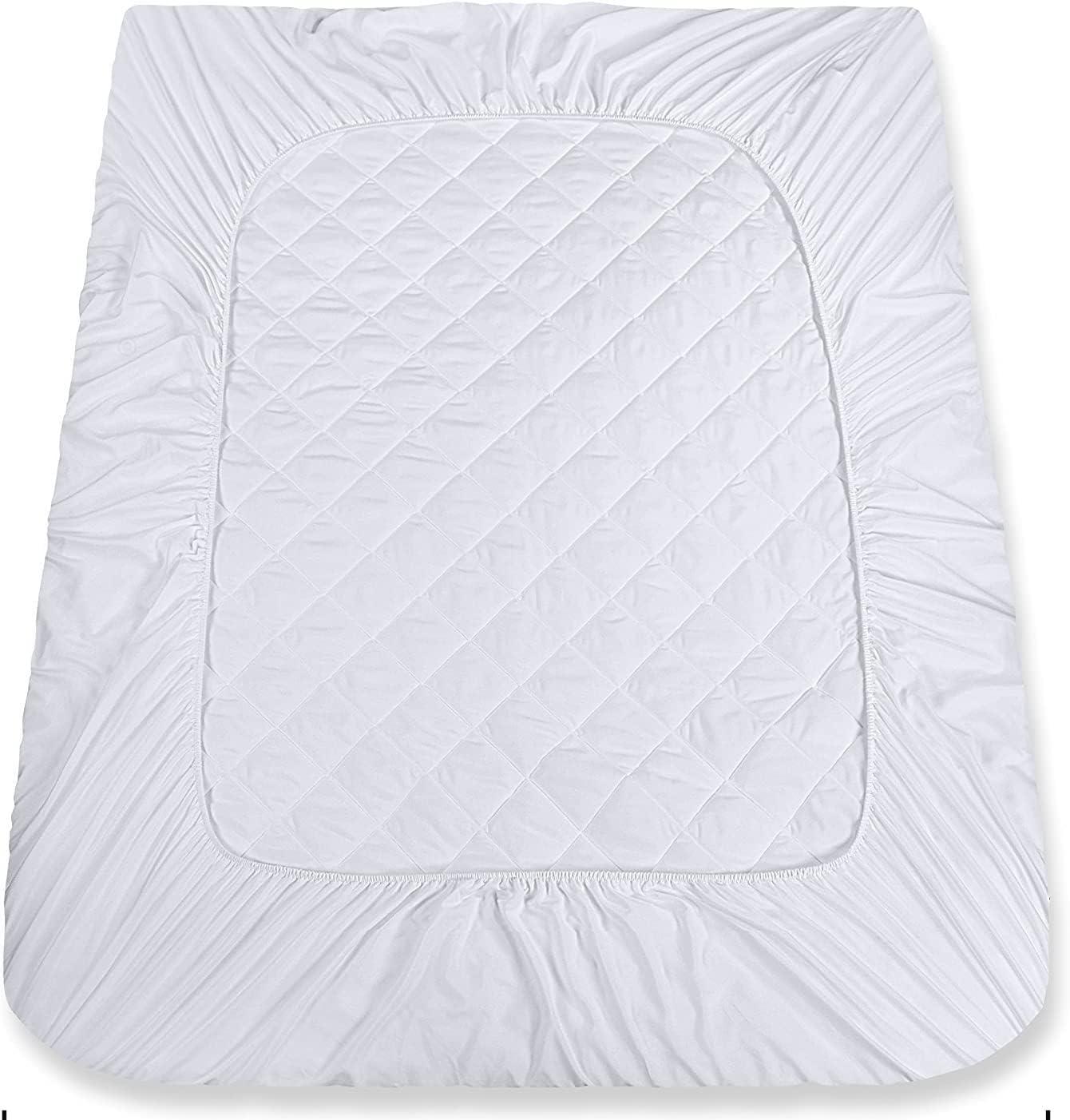 Gilbin Quilted Fitted Cot Mattress Pad Waterproof Breathable Mattress CoverCotton Top Camp Mattress Pad, 30" X 75" X 10"