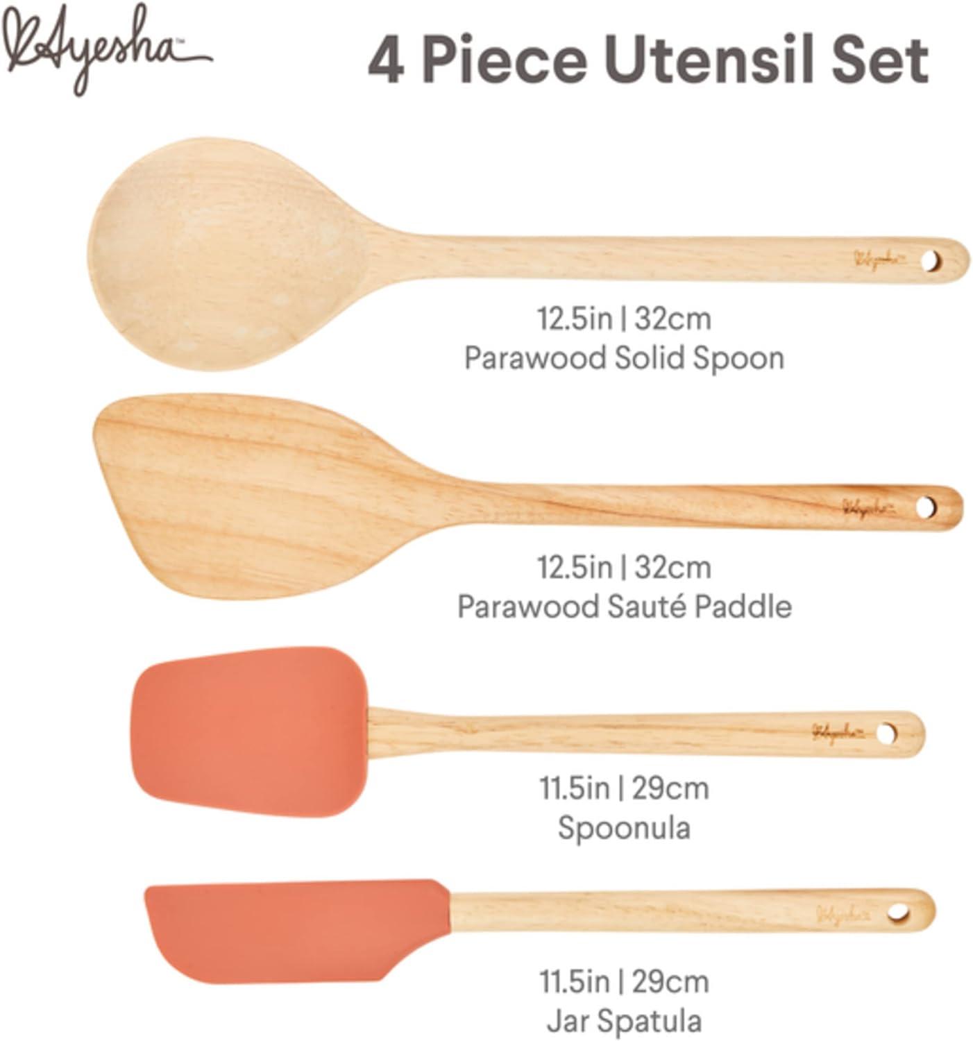 Redwood Parawood Cooking Utensil Set, 4-Piece