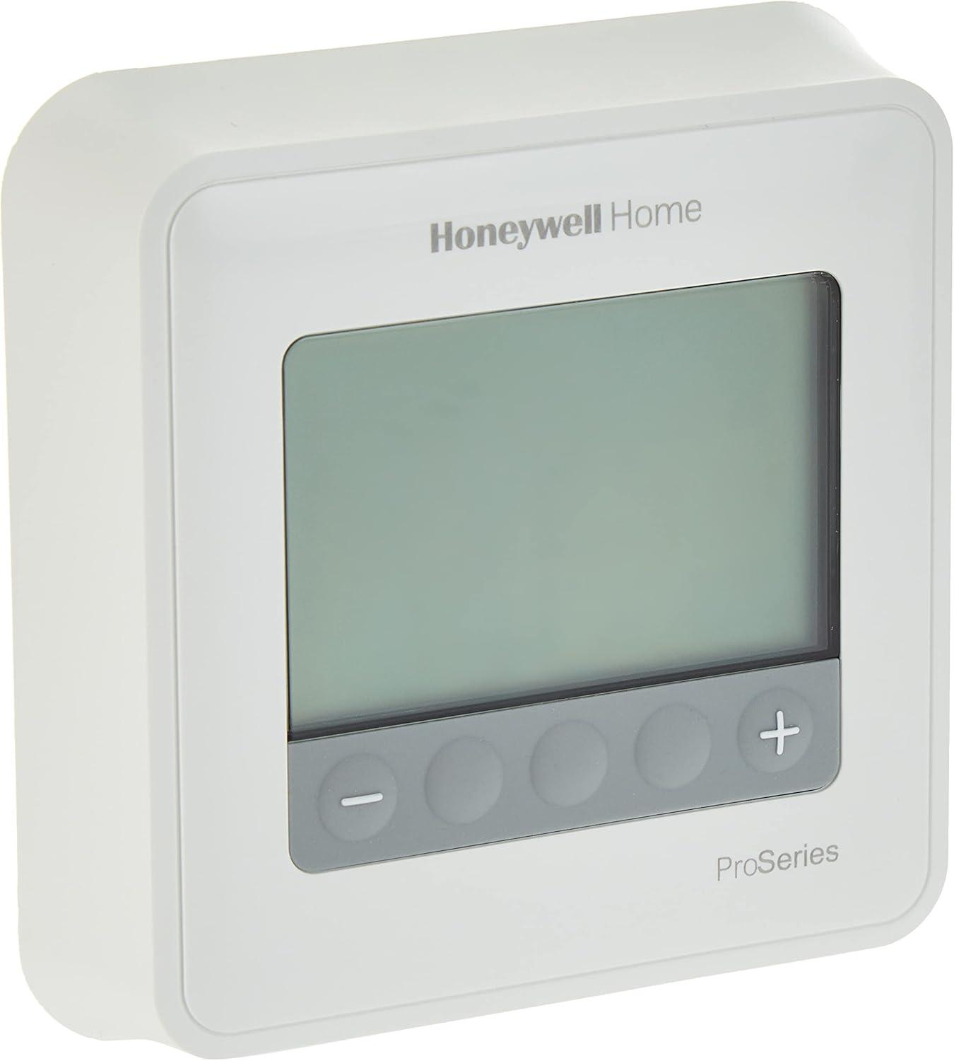 White Digital Heat Pump Thermostat with Mounting Hardware