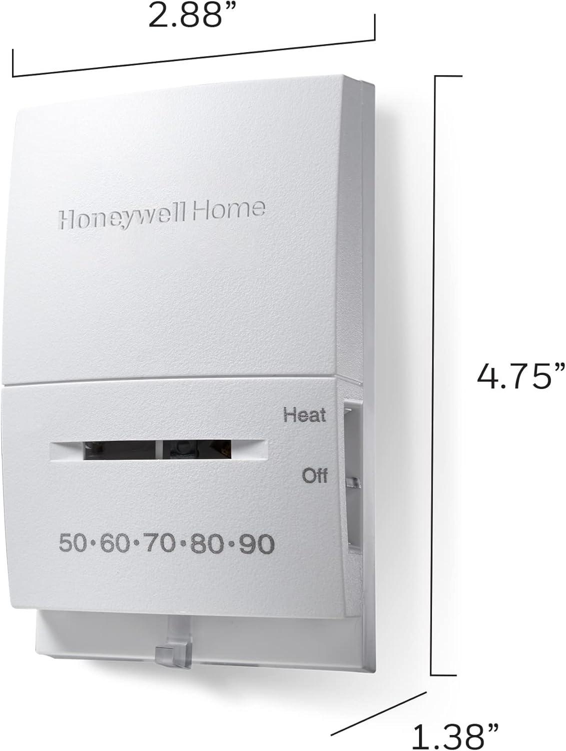 Honeywell Standard Non-Programmable Thermostat, 750 Millivolt Systems