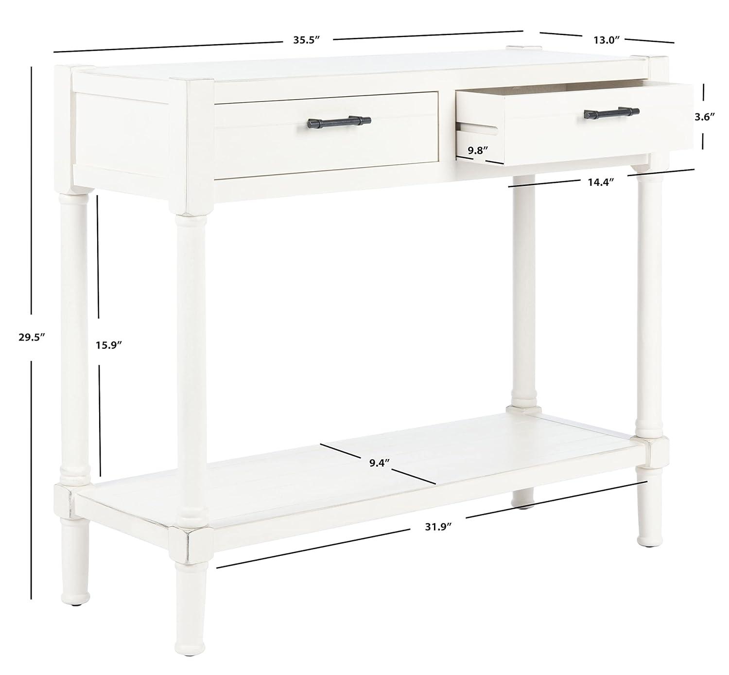 Filbert 2 Drawer Console Table - CNS5716A - Off-White - Safavieh