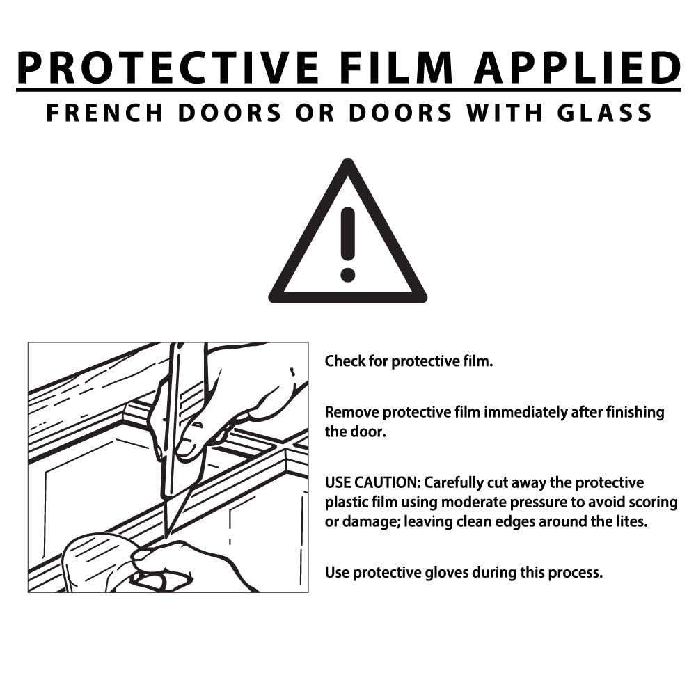 National Door Company ZZ09296L Primed MDF 1 Lite Clear Glass, Left Hand Prehung Interior Door, 30" x 80"