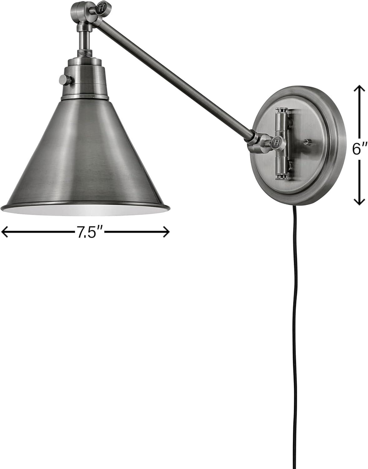 Lennon Plug-In Task Sconce - Brass