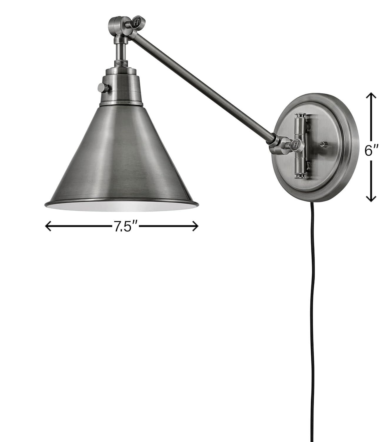 Lennon Plug-In Task Sconce - Brass