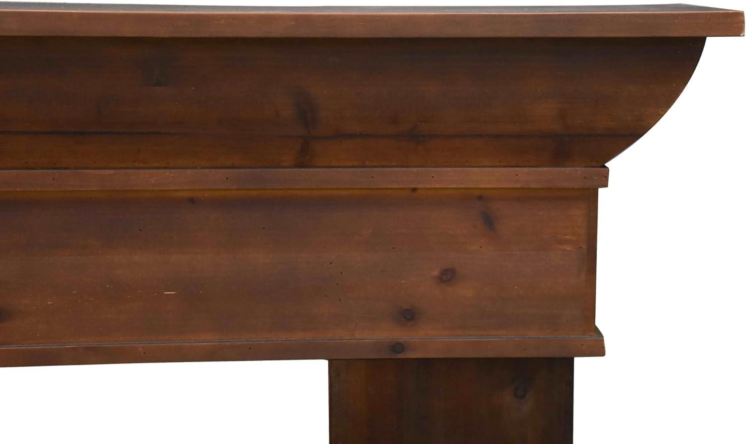 Storied Home Monolith Decorative Fireplace Mantel Brown: Wall Mount, Fir Wood & MDF Frame