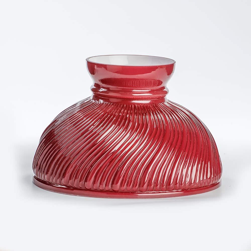 Aladdin 10" Ruby Swirl Glass Oil Lamp Shade