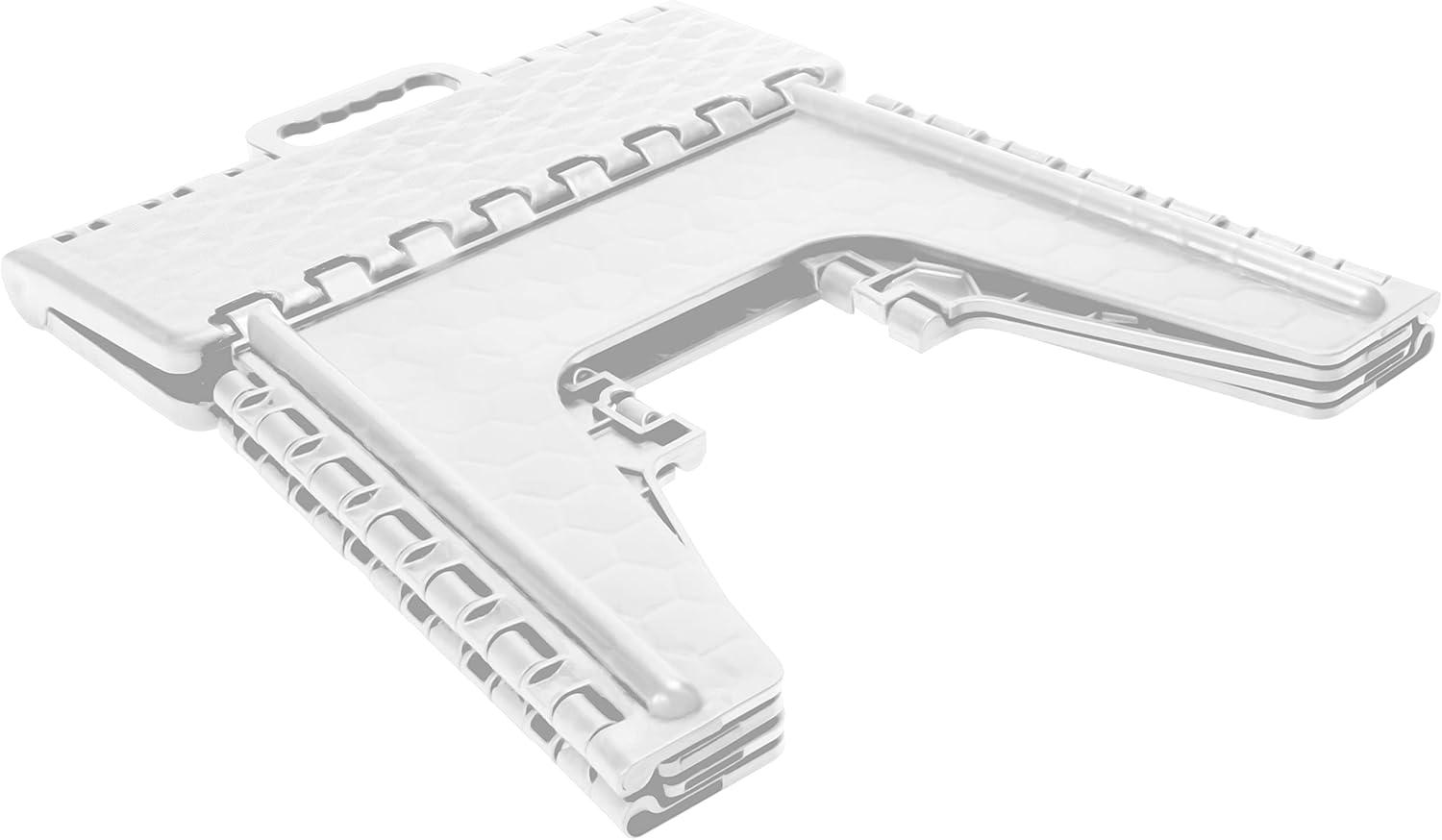 Simplify 12" Plastic Folding Single Step Stool in White