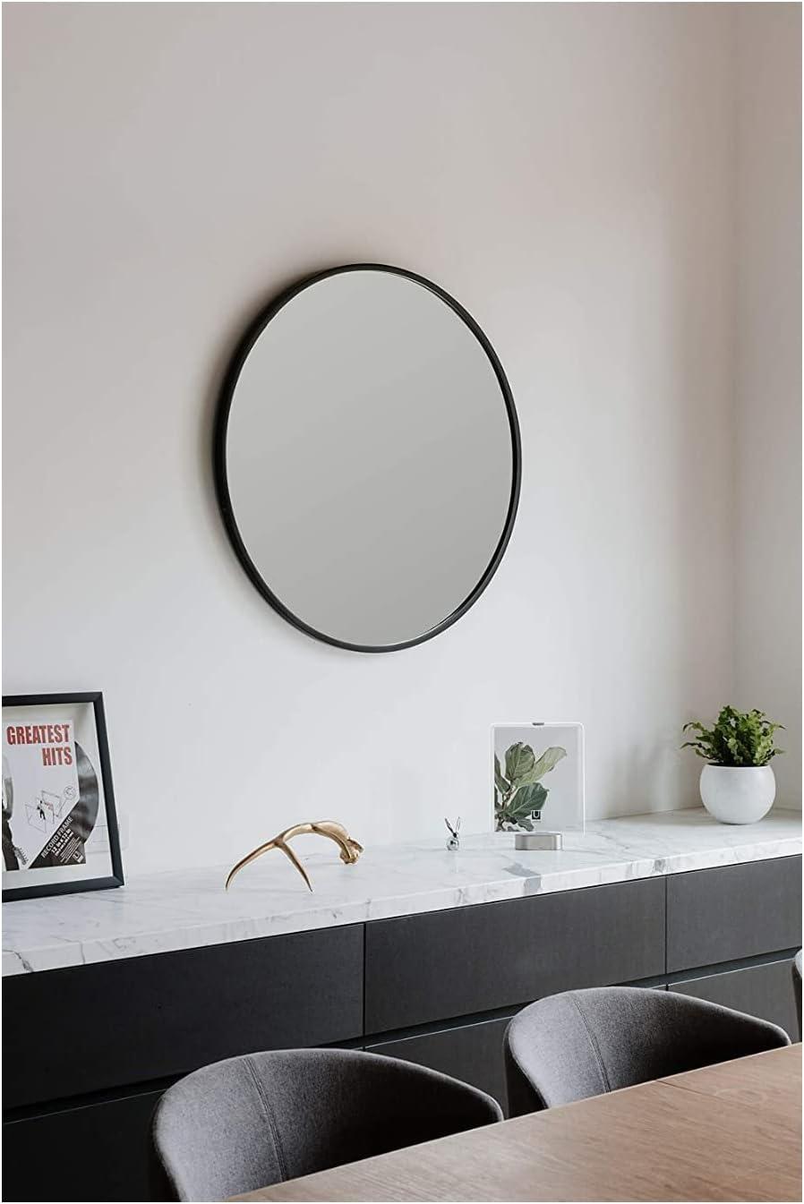 Hub Rubber Round Wall Mirror