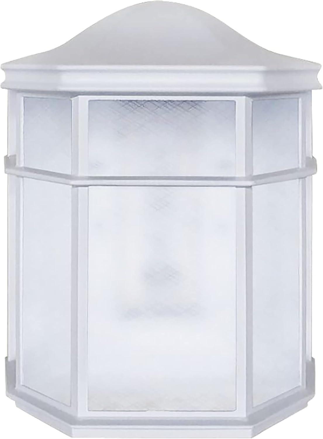 Bristol 9.5" White Polycarbonate Outdoor Wall Sconce Energy Star