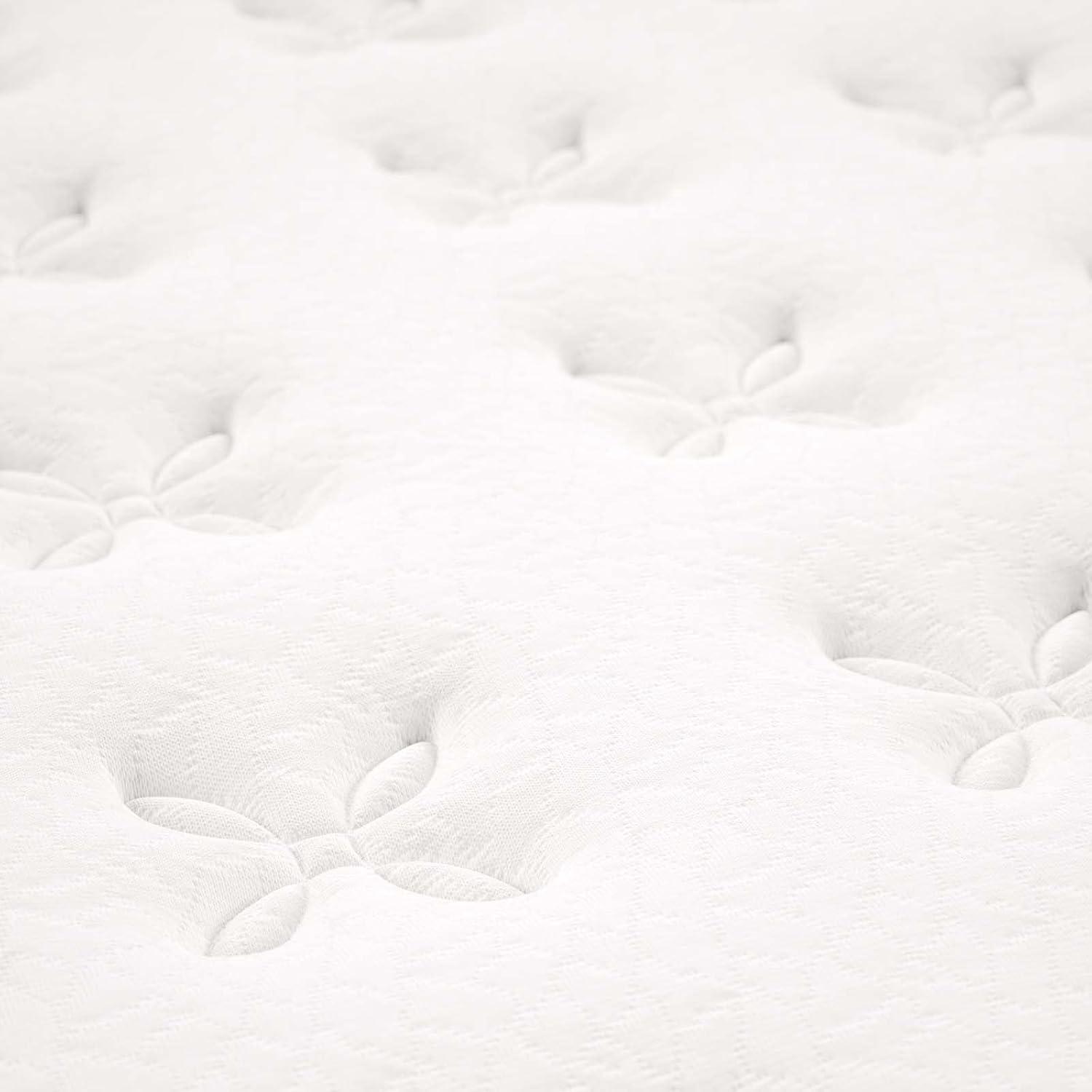 Modway Jenna 8" Modern Innerspring and Foam Twin Mattress in White