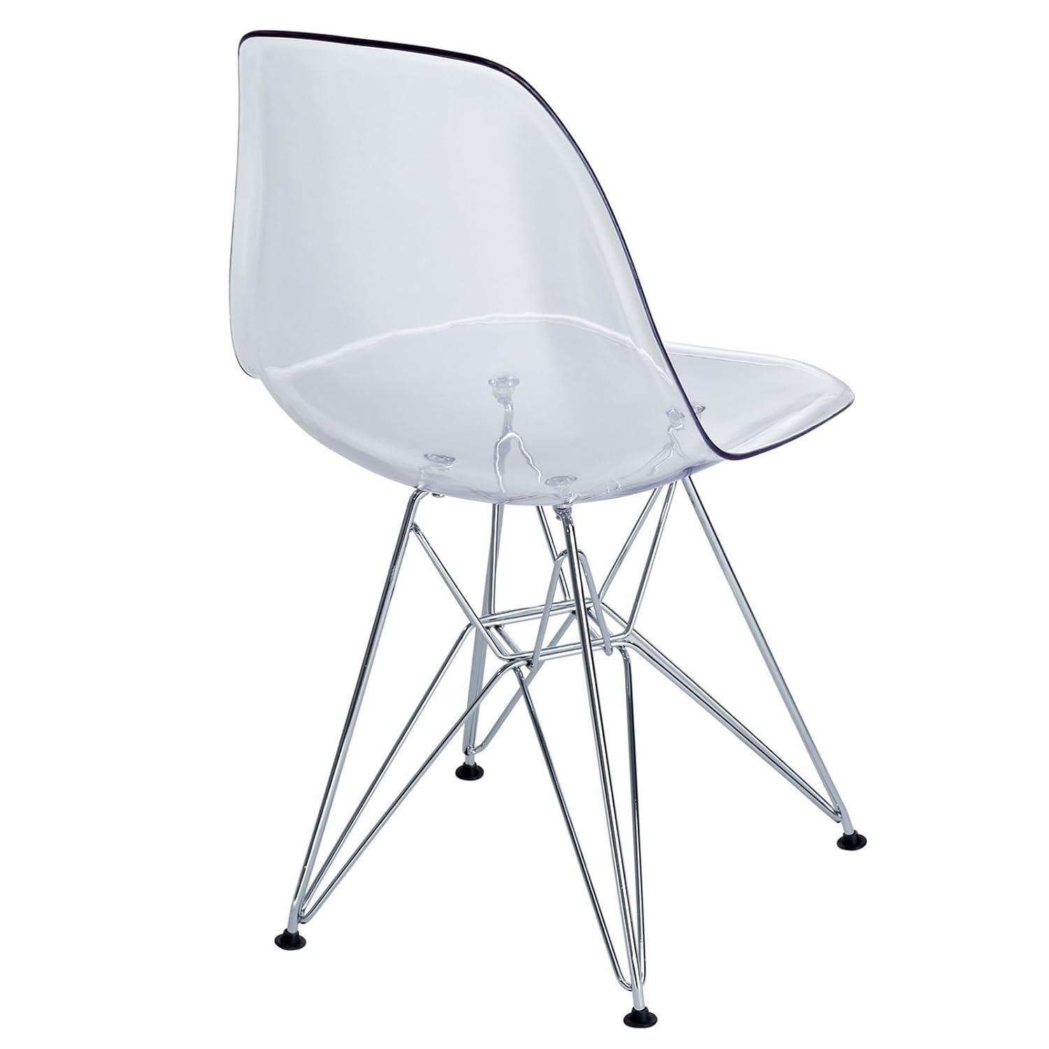 Modway Modway Plastic Dining Chair with Wire Base