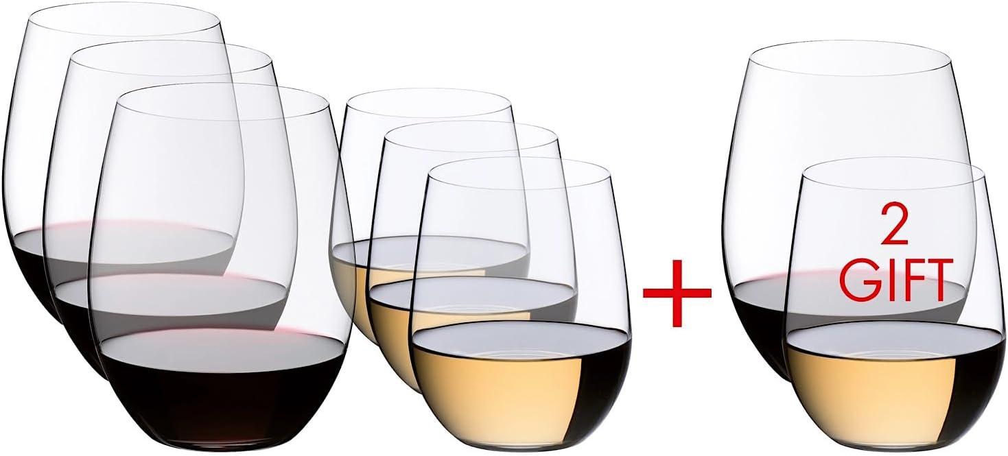 RIEDEL RIEDEL The O Wine Tumbler Cabernet/Viognier Wine Glass (Pay 6 Get 8) (Set of 8)
