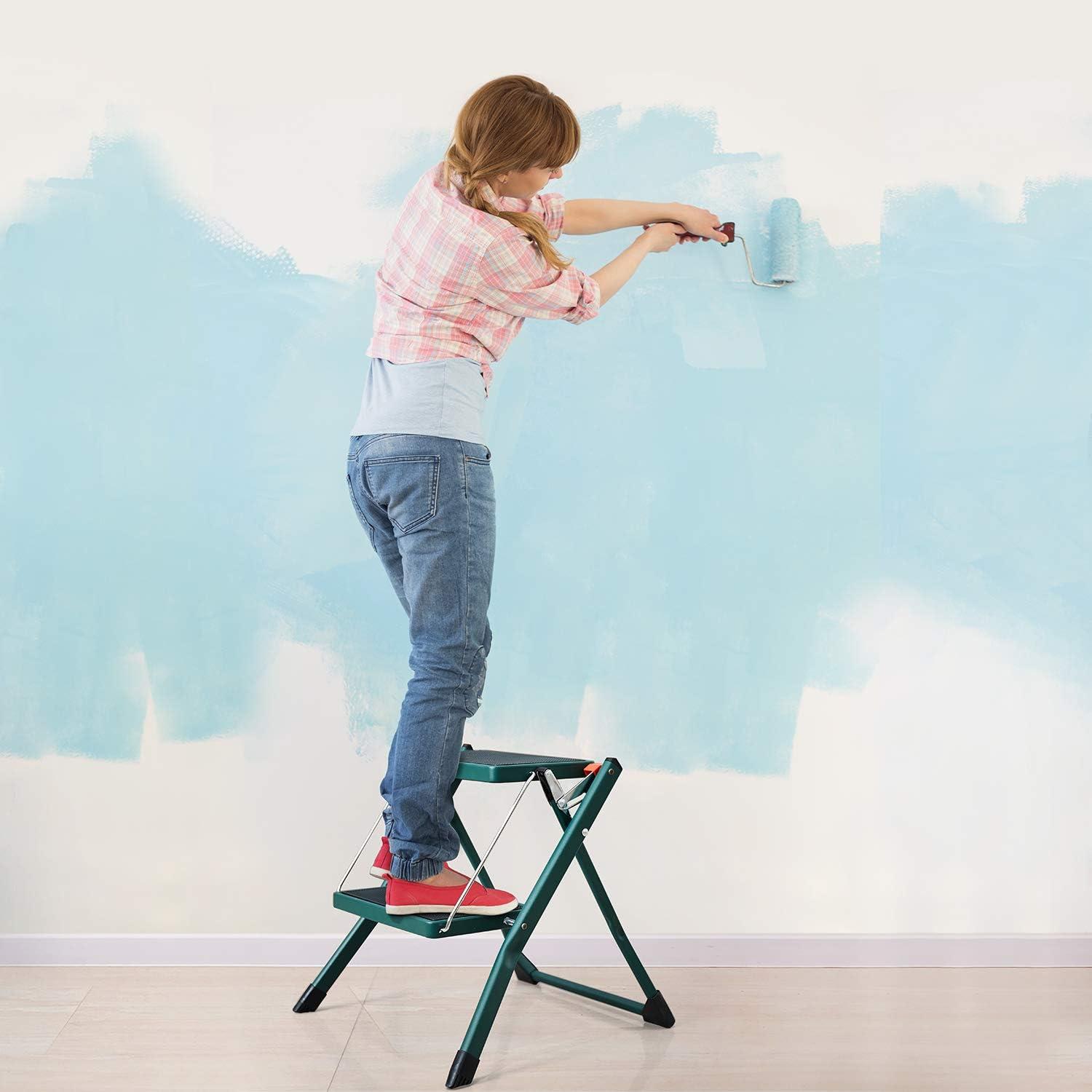 Delxo 3 - Step Steel Lightweight Folding Step Ladder