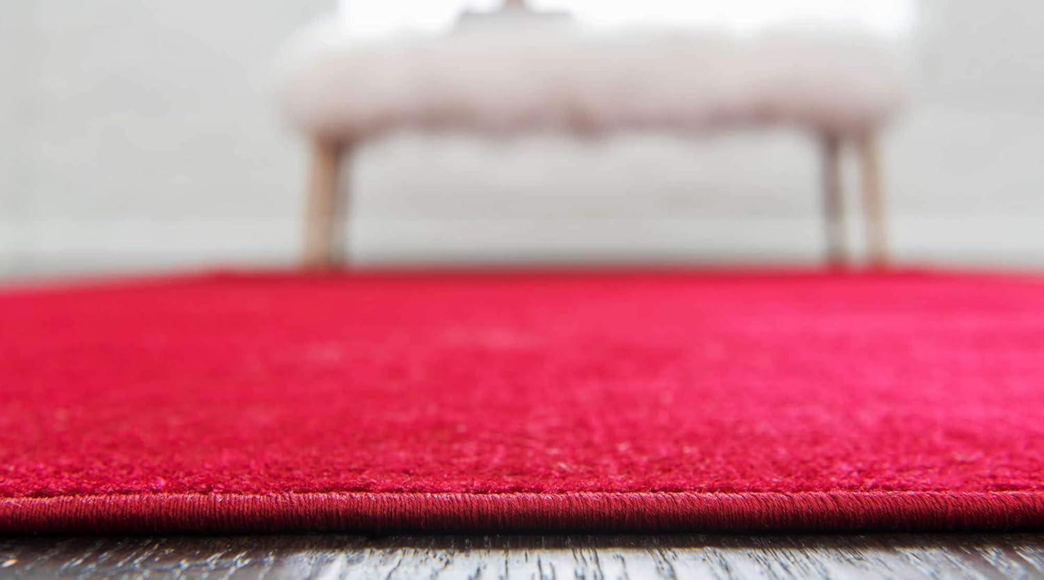 Unique Loom Williamsburg Collection Area Rug - Solid (4' 1" x 6' 1" Rectangle Burgundy)