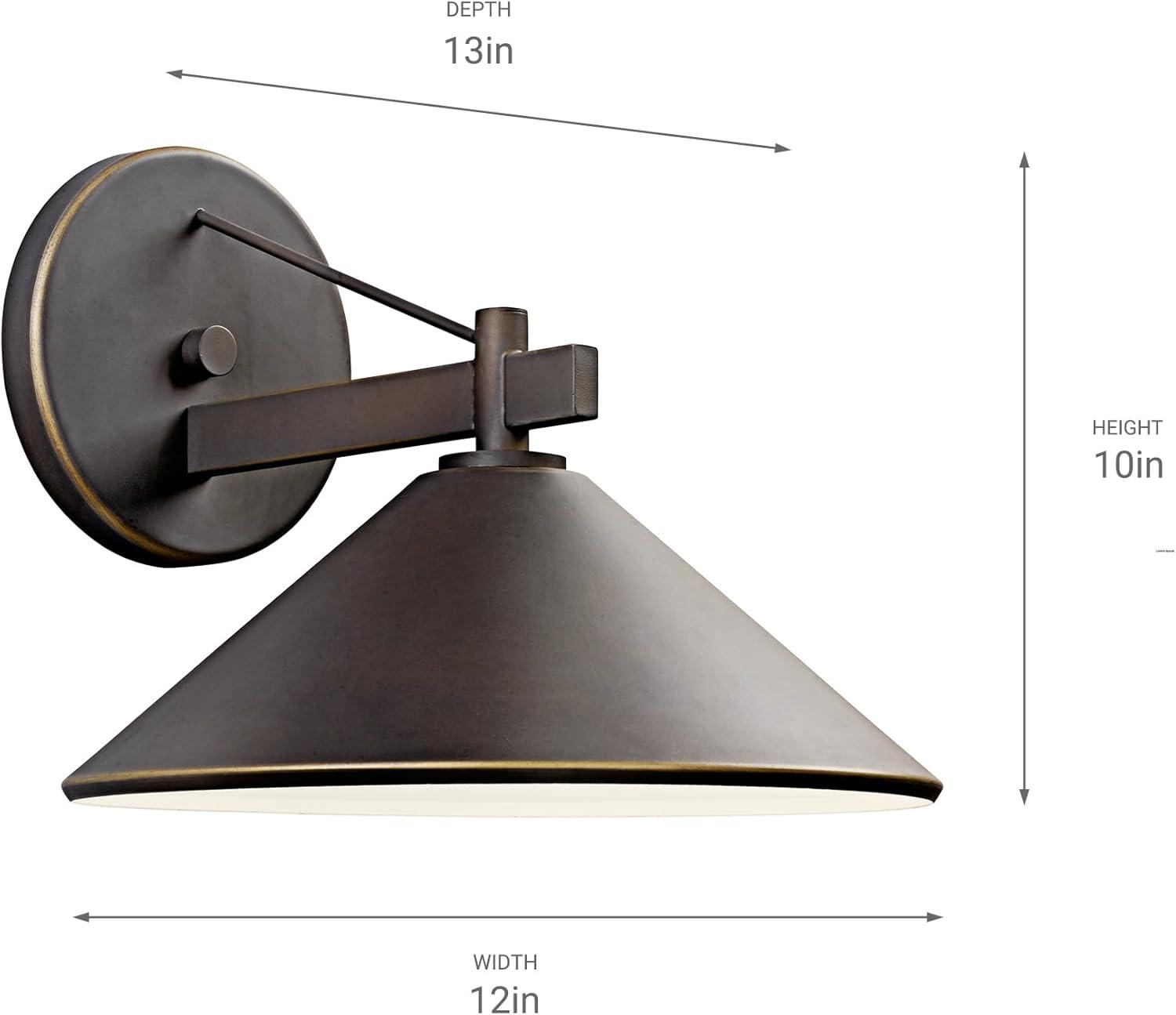 Ripley 10" 1 Light Outdoor Wall Light in Olde Bronze®