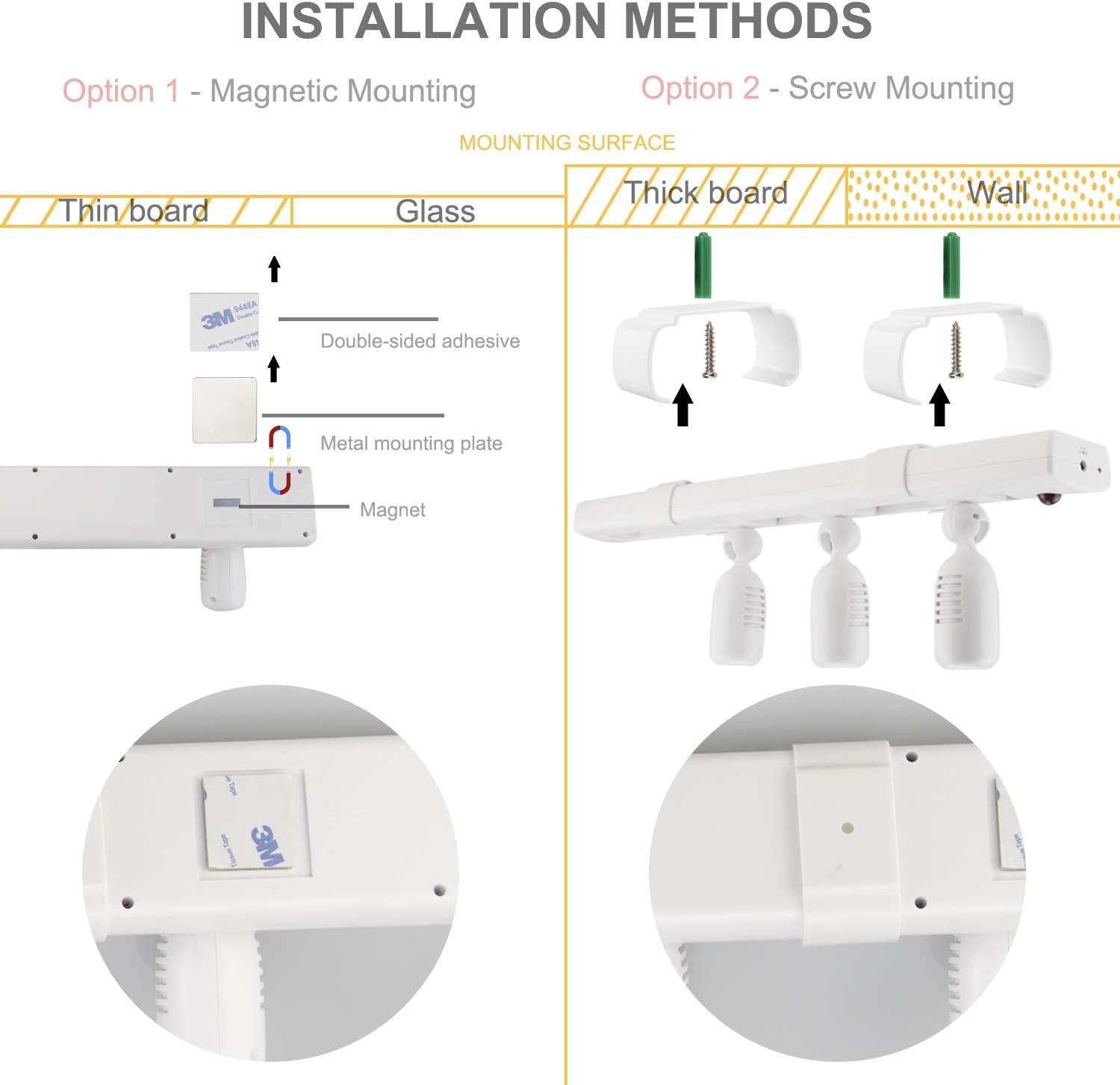 White LED Track Light with Remote Control for Kitchen and Bathroom