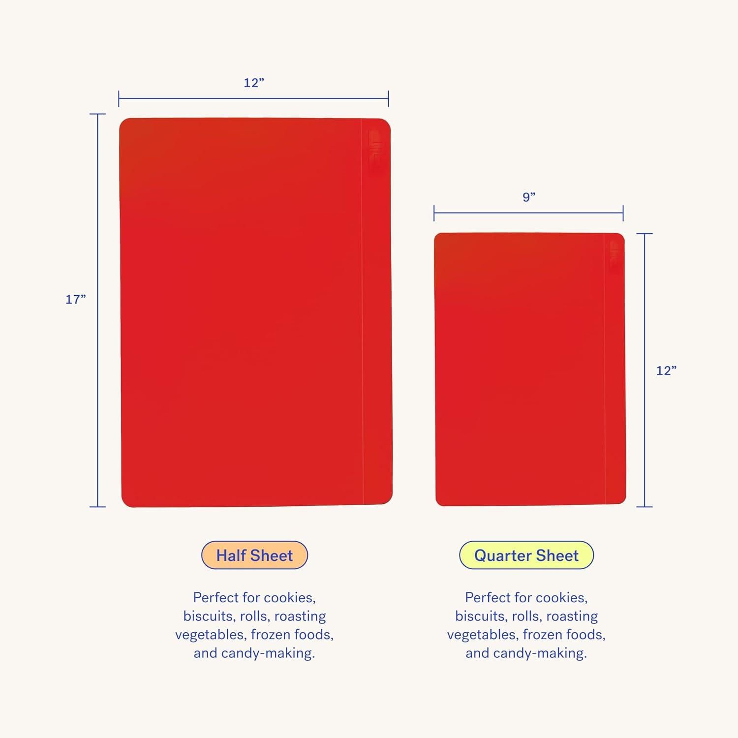 GIR: Get It Right Premium Silicone Baking Mat, 9x12-Inch, Red